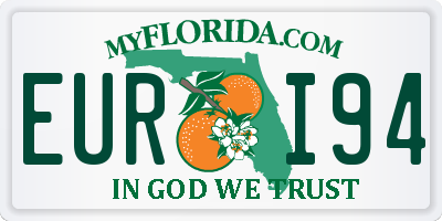 FL license plate EURI94