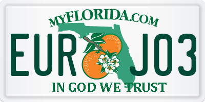 FL license plate EURJ03