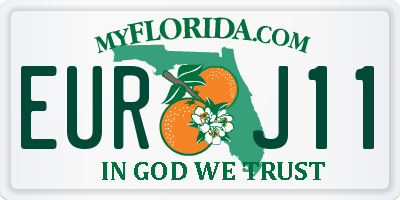 FL license plate EURJ11