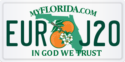 FL license plate EURJ20
