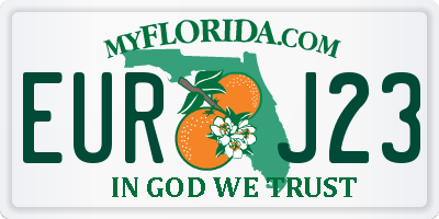 FL license plate EURJ23