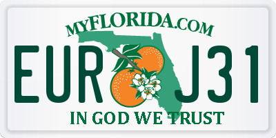 FL license plate EURJ31