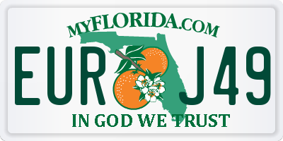 FL license plate EURJ49