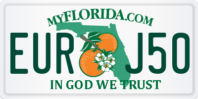 FL license plate EURJ50