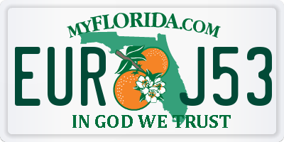 FL license plate EURJ53