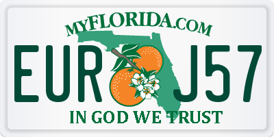 FL license plate EURJ57