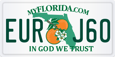 FL license plate EURJ60