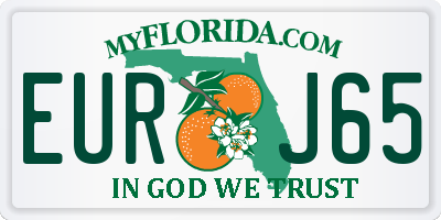 FL license plate EURJ65