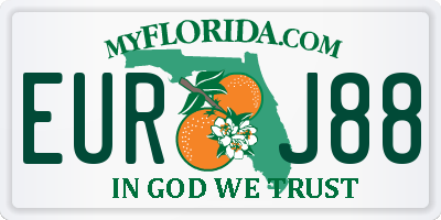 FL license plate EURJ88