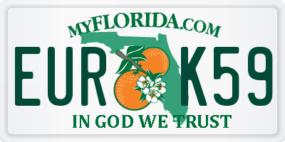 FL license plate EURK59