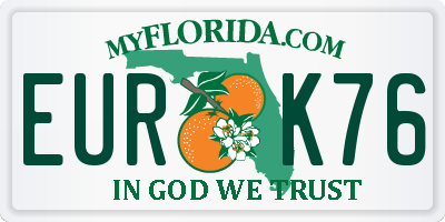 FL license plate EURK76