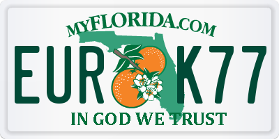 FL license plate EURK77