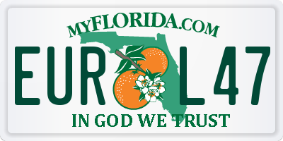FL license plate EURL47