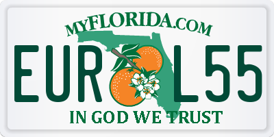 FL license plate EURL55
