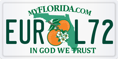 FL license plate EURL72