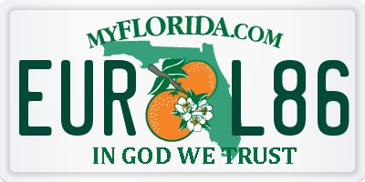 FL license plate EURL86