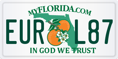 FL license plate EURL87