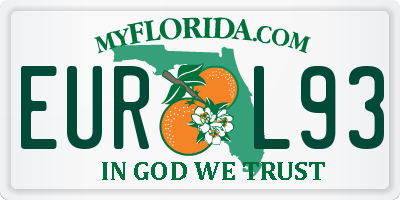 FL license plate EURL93