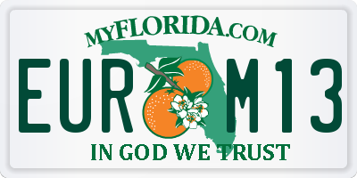 FL license plate EURM13
