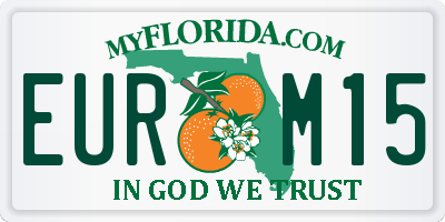 FL license plate EURM15