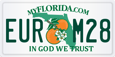 FL license plate EURM28
