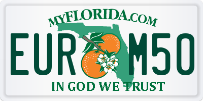 FL license plate EURM50