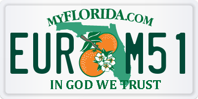 FL license plate EURM51