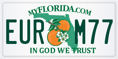 FL license plate EURM77