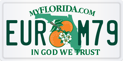 FL license plate EURM79