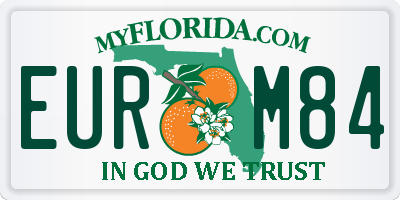 FL license plate EURM84