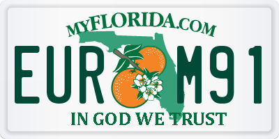 FL license plate EURM91