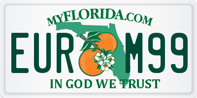 FL license plate EURM99