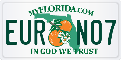 FL license plate EURN07