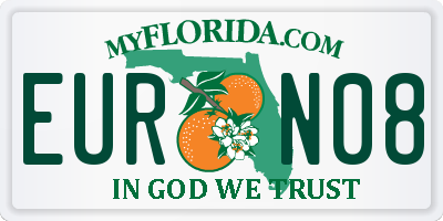 FL license plate EURN08