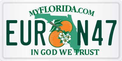 FL license plate EURN47