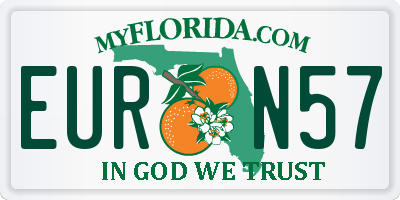 FL license plate EURN57