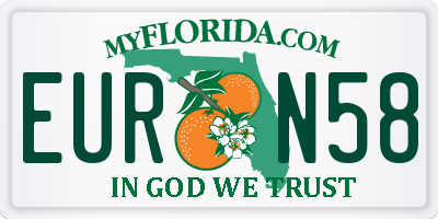 FL license plate EURN58