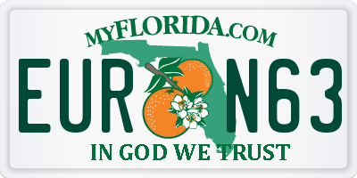 FL license plate EURN63