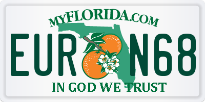 FL license plate EURN68
