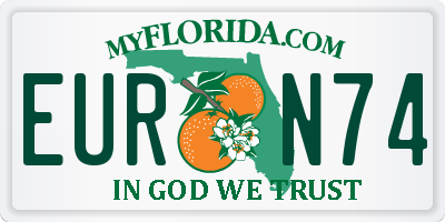 FL license plate EURN74