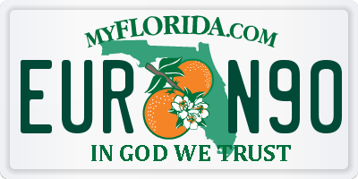 FL license plate EURN90