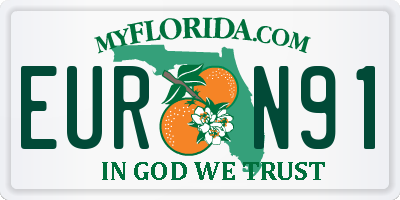 FL license plate EURN91