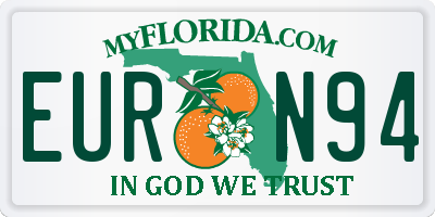 FL license plate EURN94