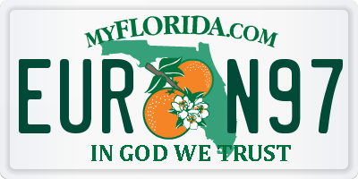 FL license plate EURN97