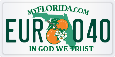 FL license plate EURO40