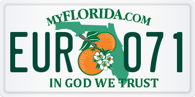 FL license plate EURO71