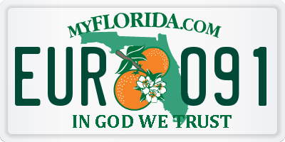 FL license plate EURO91