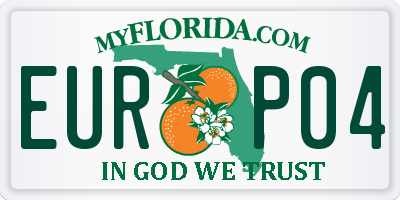 FL license plate EURP04