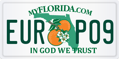 FL license plate EURP09