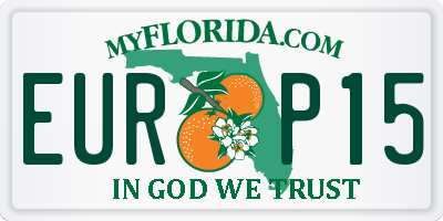FL license plate EURP15